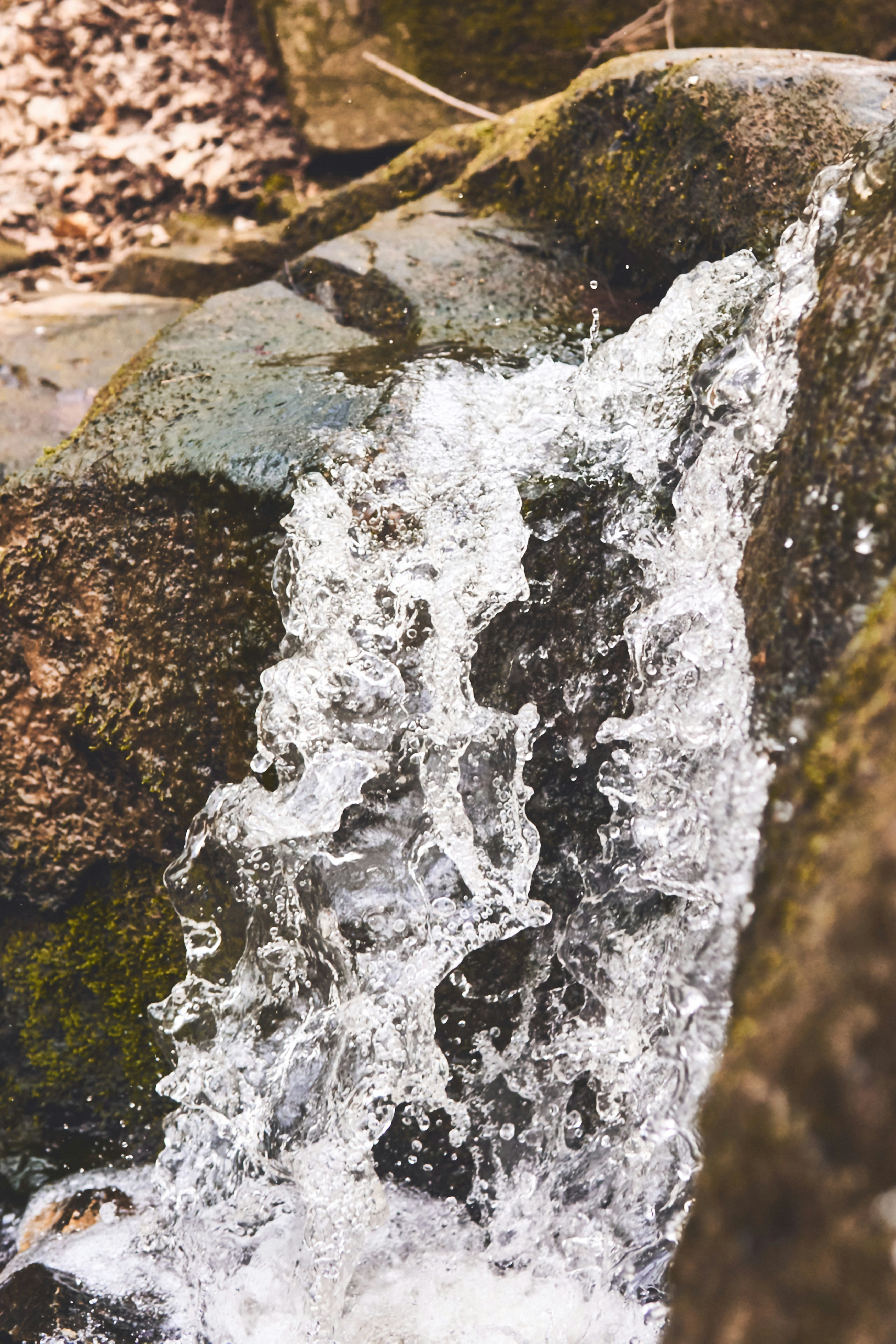 time-lapse photography flowing river